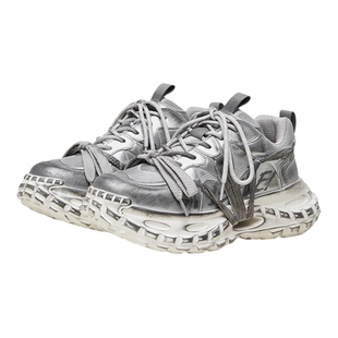 it izzue复古做旧擦色时尚百搭老爹鞋男2025春秋季男款运动鞋v