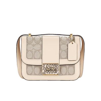 COACH/蔻驰女士小方包翻盖开合包