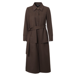 IDPAN女装复古通勤长袖连衣裙女秋季新款设计感两穿式衬衫裙