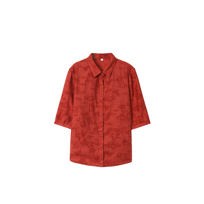 2025夏季新款妈妈装短袖衬衫