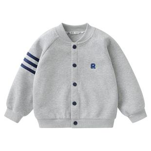 右欧男童棒球服女童外套学院百搭儿童洋气休闲上衣春秋季新款童装