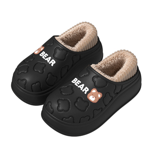 手术室棉拖鞋女款医护人员秋冬季室内家居加绒包跟保暖防水棉鞋男