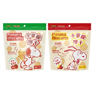 乔克蒂姆史努比联名小薯脆饼干0反式脂肪烘烤非油炸酥脆休闲零食