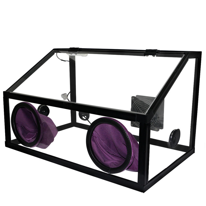 打磨雕刻防尘箱玉石台磨机防水罩水循环文玩抛光透明亚克力吸尘罩