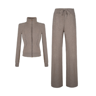 大婷婷 冬季新款休闲慵懒时尚套装上衣抽绳长裤阔腿裤长袖DT1692