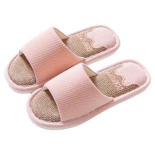 亚麻拖鞋女士透气室内家居防滑软底静音吸汗春秋四季棉麻布鞋男款