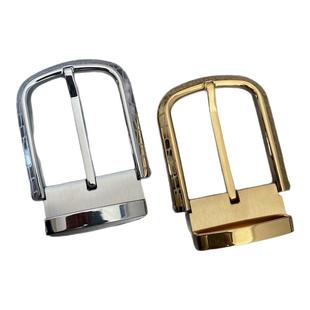 鳄鱼纹男士皮带扣头3.5cm腰带扣卡子不锈钢针扣裤带头3.8cm配件