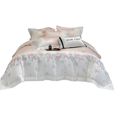 高级感A类长绒棉四件套100全棉纯棉新款被套床笠裸睡亲肤床上用品