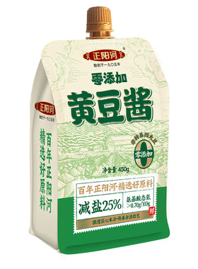 正阳河零添加黄豆酱450g