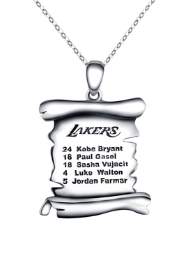 nba名人堂吊坠纯银男欧美