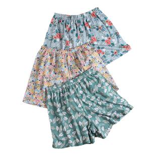 AB内衣女士纯棉短裤夏季薄款印花阿罗裤居家休闲五分宽松家居睡裤