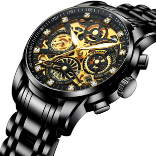 瑞士全自动机械手表男士正品机械品牌防水夜光石英表潮流男款腕表