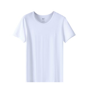 七匹狼男士纯棉短袖t恤背心男上衣夏季运动打底圆领白色汗衫男款T