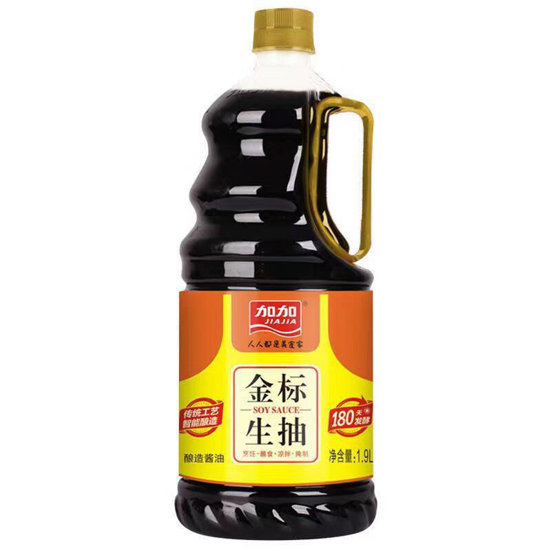 加加金标生抽1.9L酿造酱油调味