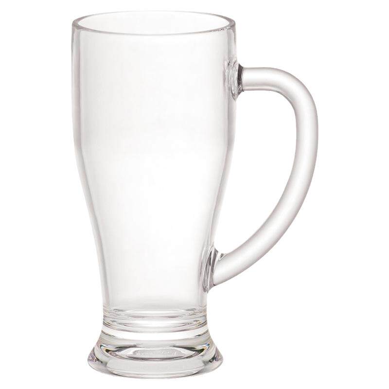 进口PC带把手杯商用耐高温亚克啤酒杯