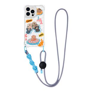 水上乐园适用苹果16promax手机壳磁吸iPhone17Air透明15支架13腕带12挂绳11斜挎14华为pura70可爱mate60可背