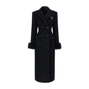 HiimDaiHiimDai 留洋大小姐 C位黑化千金 含羊毛沙漏收腰双排扣长款大衣