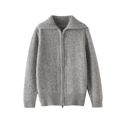 【100%纯羊毛】儿童纯色拉链开衫