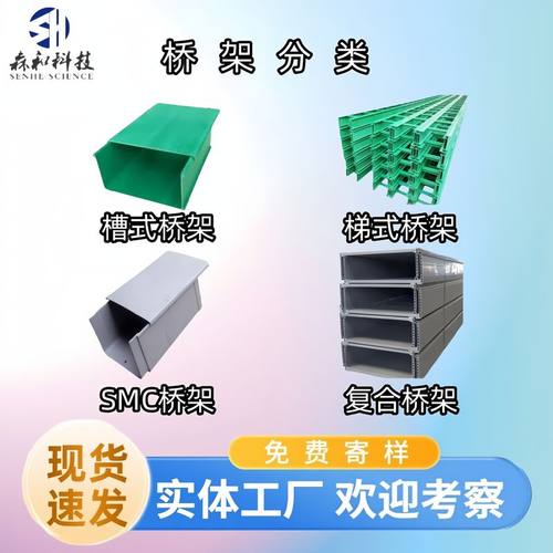 铁路SMC模压电缆槽防火板支架高铁盒槽槽式管玻璃钢箱电缆桥架