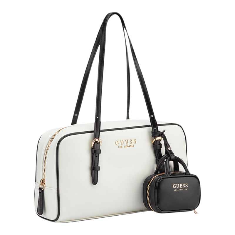 韩国代购26GUESS象牙白保龄球包
