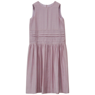 一三良品小个子 巨美～背心裙法式温柔风气质粉紫无袖连衣裙子女