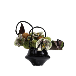 花小只 现代创意软装氛围花艺组合佛倚 洽谈区客厅茶几桌面摆件