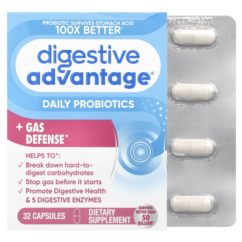 旭福,Digestive Advantage,速效酶 + 日常益生菌,32 粒胶囊