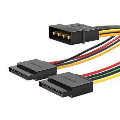 绿联sata硬盘电源线一分二延长线