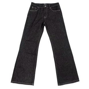 美式自主直筒bootcut12盎原牛复古老钱百搭微喇牛仔裤cleanfit男