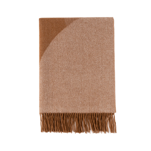 上海故事2026秋冬新款绵羊毛围巾女几何拼色加厚柔软不扎披肩礼盒