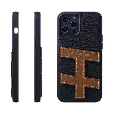 适用于苹果14promax真皮手机壳