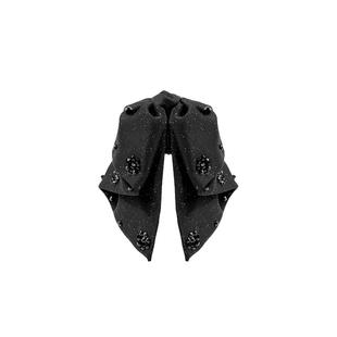 黑色赫本风蝴蝶结抓夹女高级感后脑勺盘发鲨鱼夹气质优雅发夹头饰