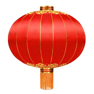 灯杆灯笼新年大红灯笼户外防水绸布绒布灯笼串路灯灯笼支架定制