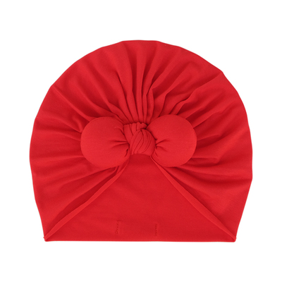 婴儿帽子春秋莫代尔可爱蝴蝶结初生新生儿护囟门帽女宝宝胎帽夏季