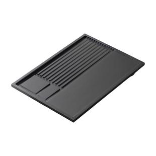 茶桌茶盘嵌入式面板乌金石大理石火烧石盖板定制茶台内嵌石板石盘