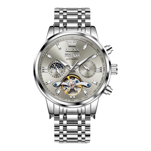 商务防水手表张智霖代言欧利时品牌全自动纯机械表镂空多功能男表