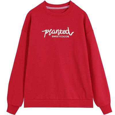 圆领卫衣女春秋薄款2024年新款春装今年爆款流行洋气女装无帽上衣