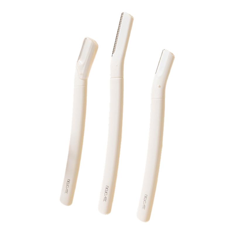 MINISO名创优品2+1乳白杆眉刀组合进口钢材安全专业新手修眉刀