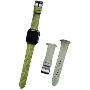 秋季新品显白柔软双面真皮适用于苹果10表带applewatchSE静静表带