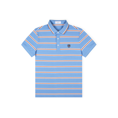 【5A抑菌】Raidy Boer/雷迪波尔男撞色条纹休闲短袖T恤POLO衫7335