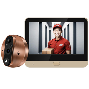 电子猫眼摄像头监控器无线智能可视门铃带显示屏幕通用门镜家用