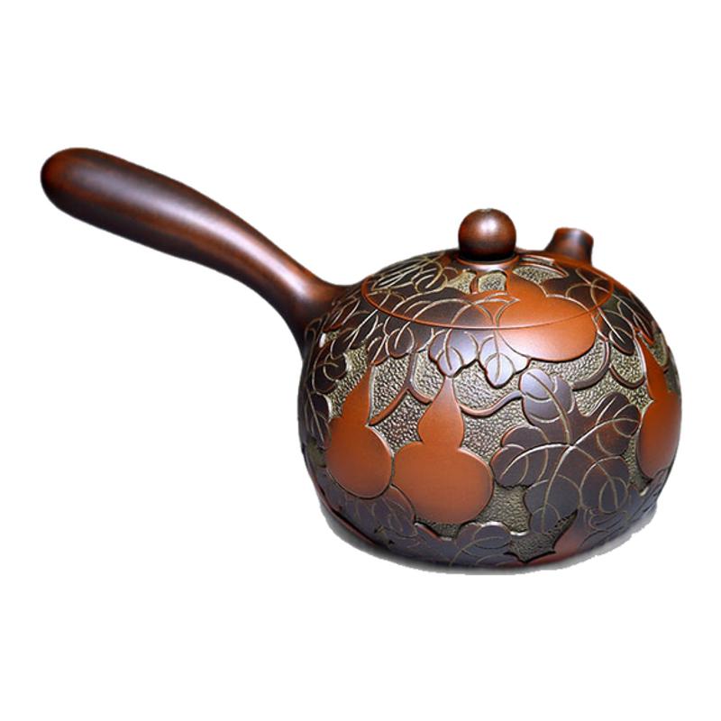 纯手工制作茶具名家风浮雕唐羽壶