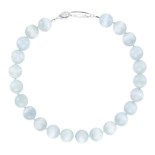 SOFT ROOM灰蓝猫眼大串珠项链锁骨链轻奢小众原创设计高级