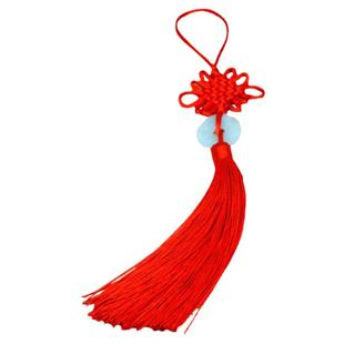 本命年红色吉祥中国结挂件居家装饰DIY配件小号6盘中国结流苏穗子
