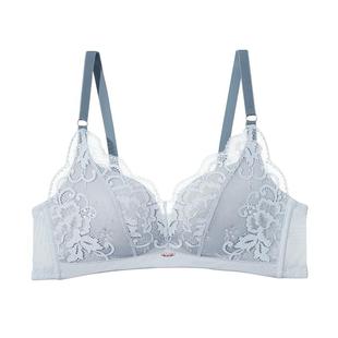 歌瑞尔透气洞洞杯轻薄内衣女大胸显小显瘦蕾丝性感禁欲系文胸罩