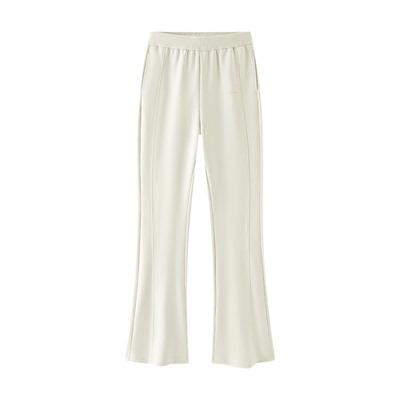 森马字母显腿长分割喇叭休闲裤女