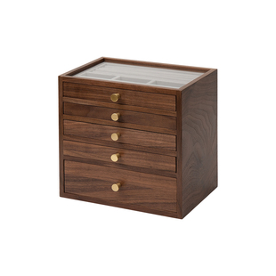 梵瀚 木质饰品收纳盒床头柜项链戒指手镯新年礼物抽屉式首饰盒