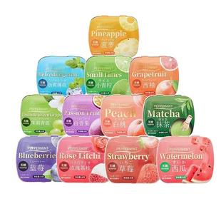 无糖薄荷糖铁盒装接吻糖果口香糖清新口气润喉糖网红小零食清凉