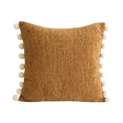 轻法式复古焦糖橙客厅沙发靠枕