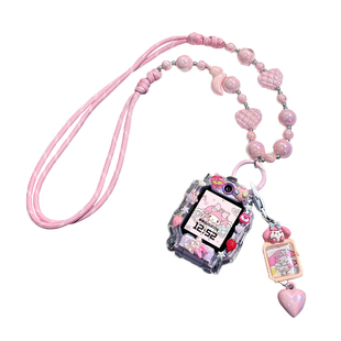 四叶草趴趴兔适用小天才电话手表Z10挂脖Z11绳Z6pro/Z8/Z9少年版Z7儿童Q1A/D2/D3表带Q1R套q1c保护壳Q2A通用